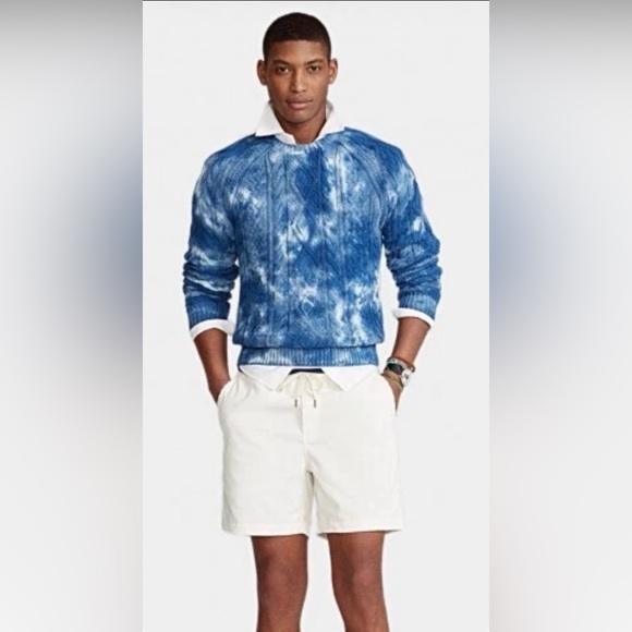 Polo Ralph Lauren Blue Tie-Dye Crewneck Sweater